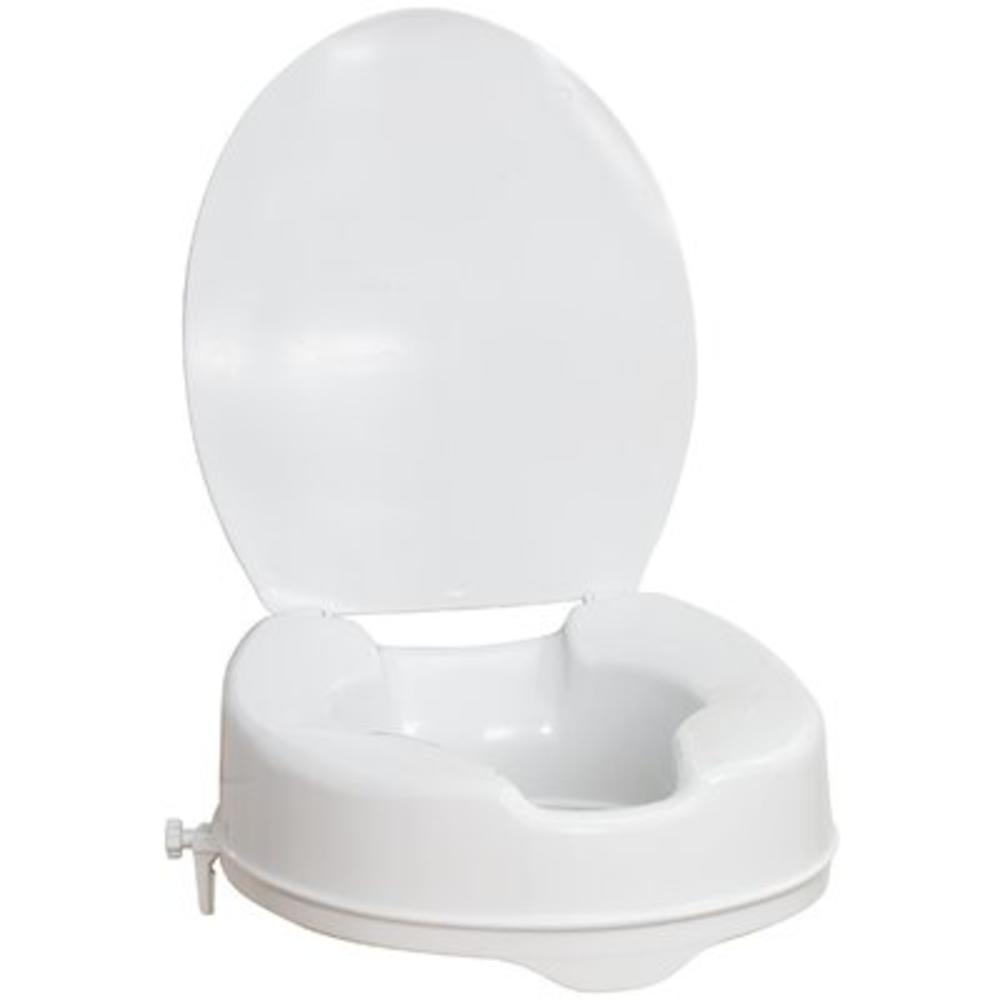 Raised Toilet Seat with Lid - Size: 4"