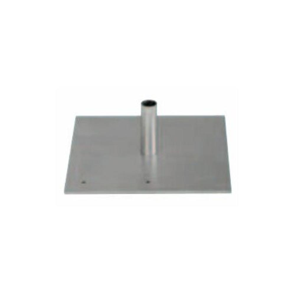 Flat Steel Base with Mounting Stud for Pipe and Drapery Background System - Size: Small