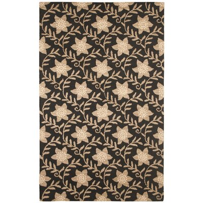 Country Black/Beige Bubblerary Rug - Rug Size: 2' x 3'