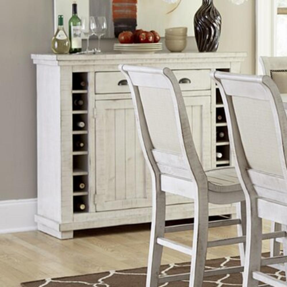 Willow Server - Finish: Distressed White