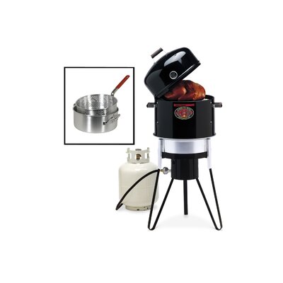 All-In-One Charcoal / Gas Stove / Fryer with Pan and Basket Set