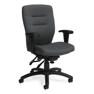 Synopsis Mid-Back Multi Office Chair with Height Adjustable Arms - Finish: Granite Rock