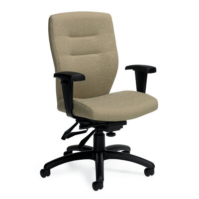 Synopsis Mid-Back Multi Office Chair with Height Adjustable Arms - Finish: Beach Day