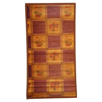 Intersection Bouquet Light Brown Area Rug - Rug Size: 1'8" x 3'1"