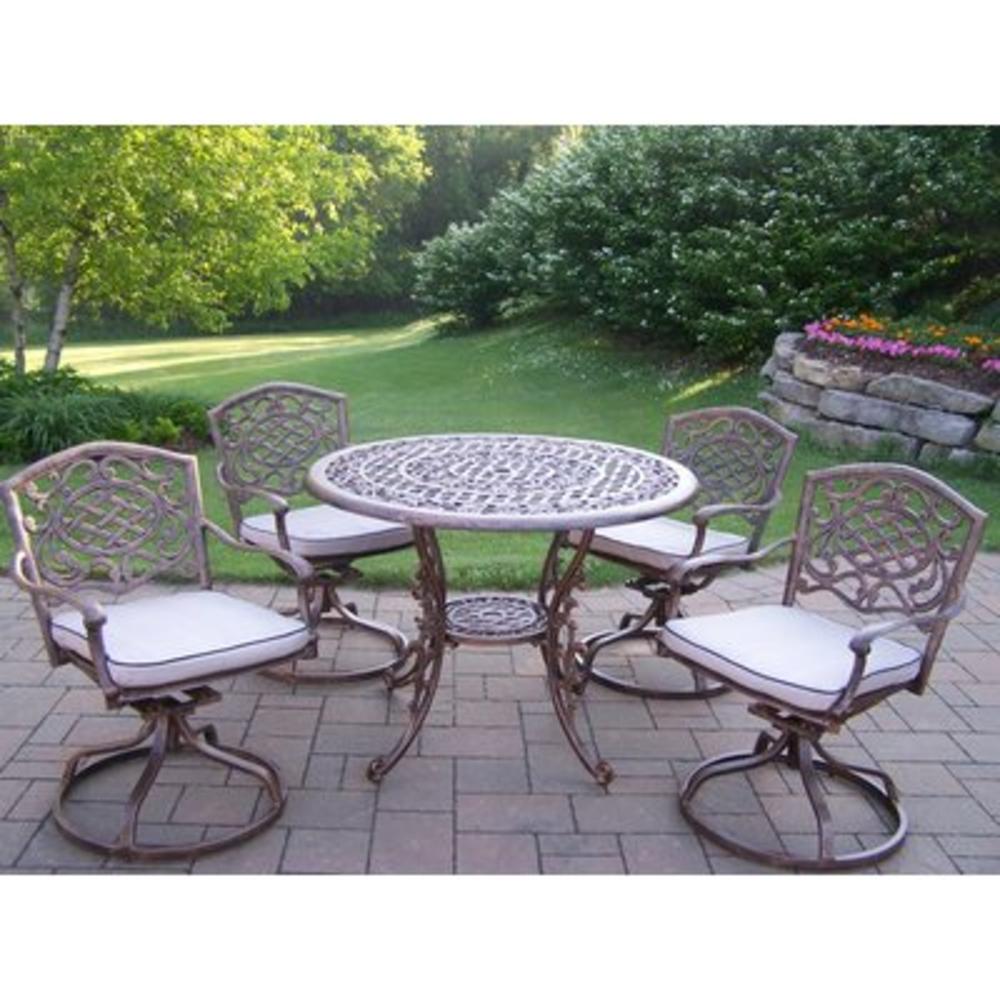 Mississippi Swivel 5 Piece Dining Set with Cushions