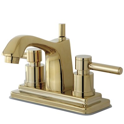 Concord Double Handle Deck Mount Bathroom Faucet - Finish: Polished Brass