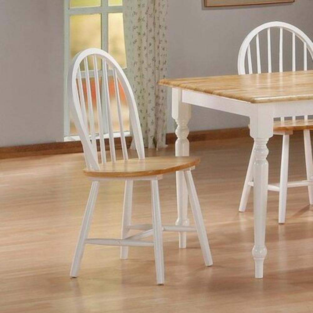 Farmhouse Dining Chair (Set of 2) - Finish: White / Natural
