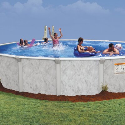 Oval 52" Deep Oasis 102 Pool Package - Size: 34' L x 18' W