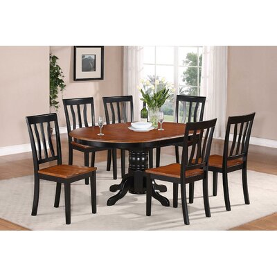 Avon Extendable Dining Table - Finish: Black and Cherry