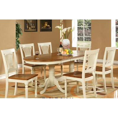 Plainville Extendable Dining Table - Finish: Buttermilk and Cherry