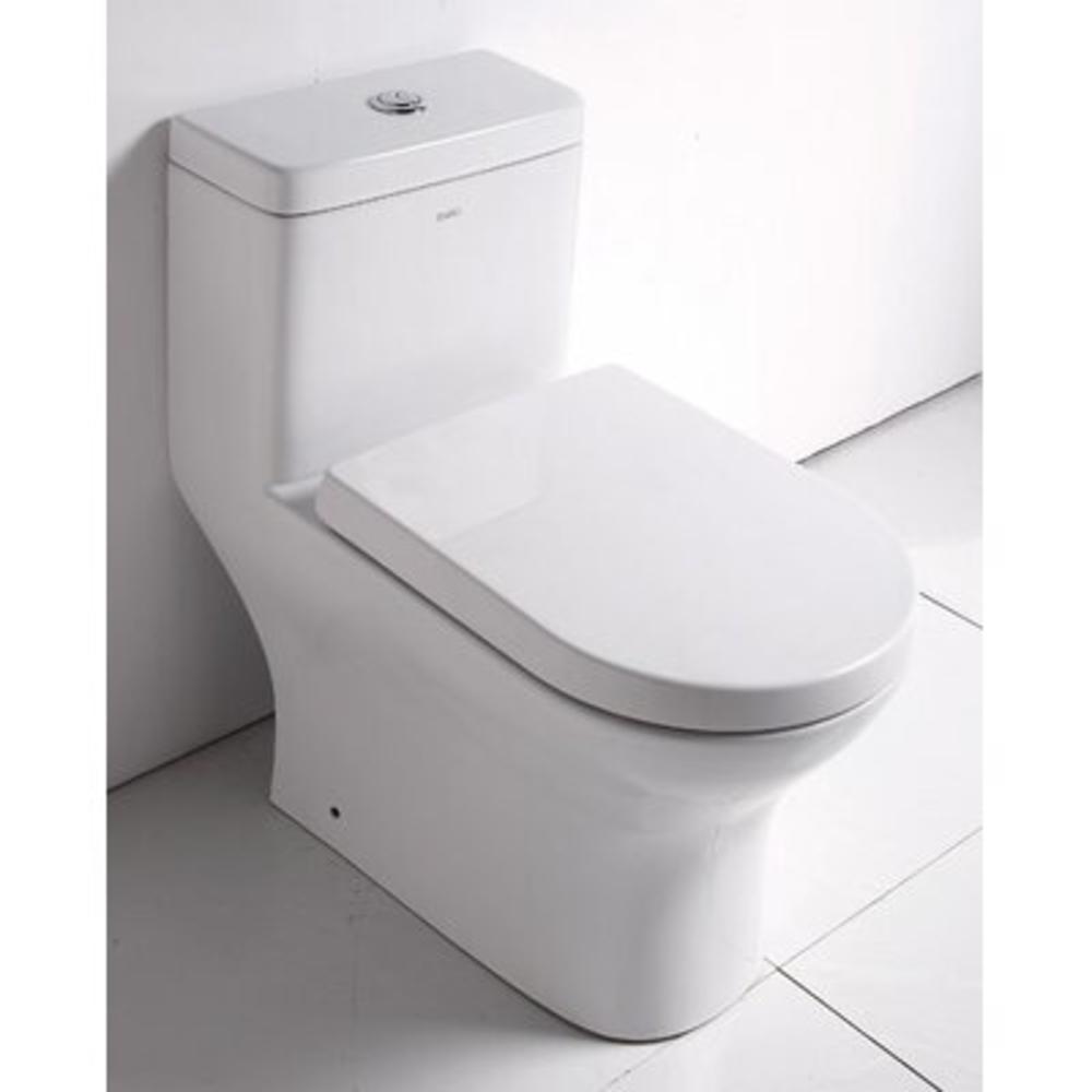 Ceramic Dual Flush Elongated 1 Piece Toilet