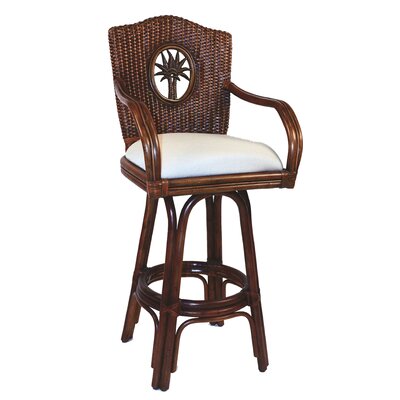 Lucaya 24" Counter Stool with Cushion - Seat Color: Tropic Tobacco
