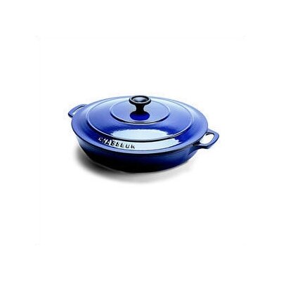 Stainless Steel 3 Qt. Cast Iron Round Dutch Oven - Color: Blue