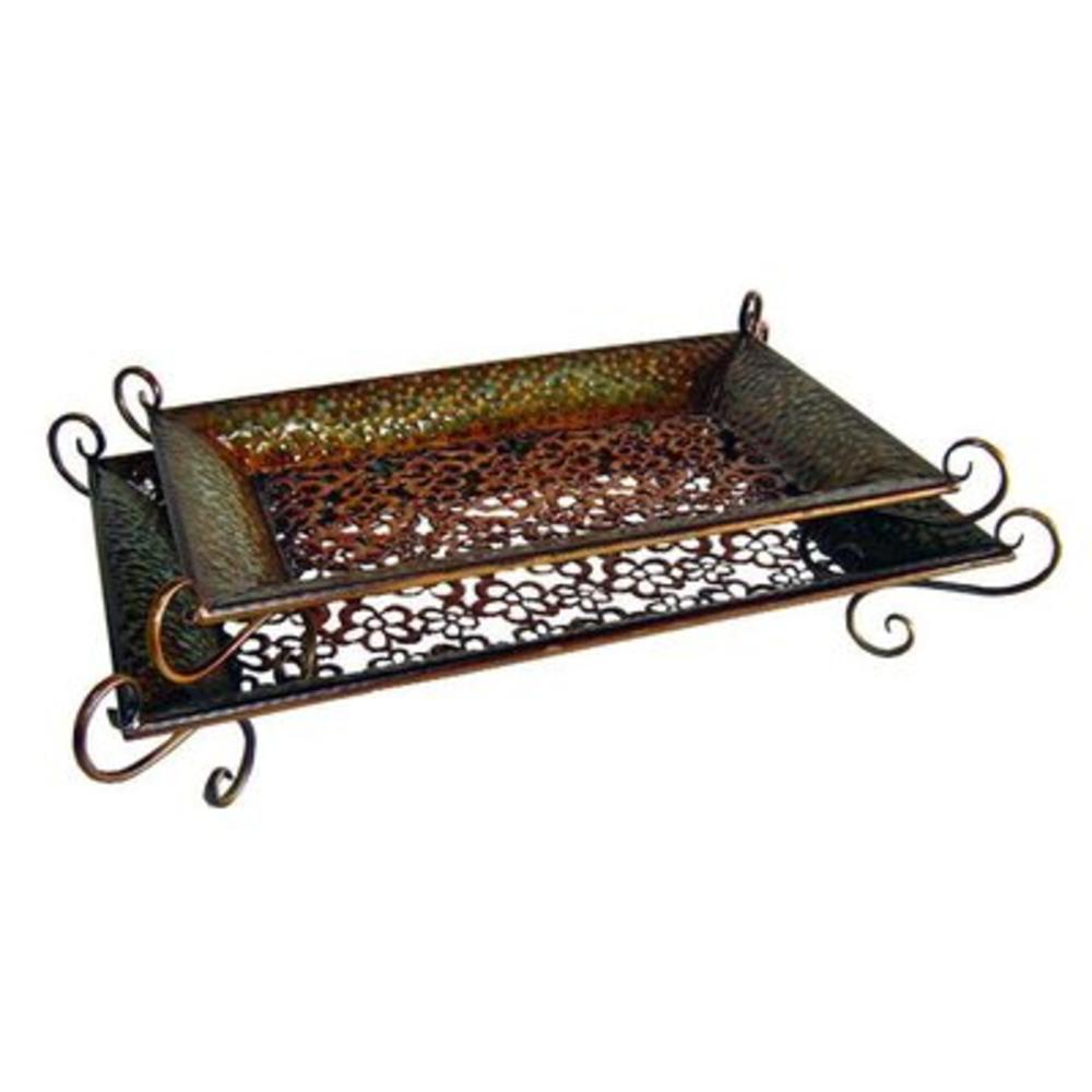 Two Piece Rectangular Tray Set in Multicolor