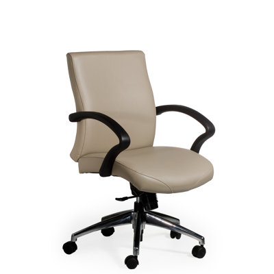 La-Z-Boy Endure Mid-Back Executive Chair - Upholstery: Cashmere - Acorn Casters/Glides: Soft Dual Wheel Casters Base: Polished Aluminum La-Z-Boy Endure Mid-Back Executive Chair - Upholstery: Cashmere - Acorn Casters/Glides: Soft Dual Wheel Casters Base: Polished Aluminum