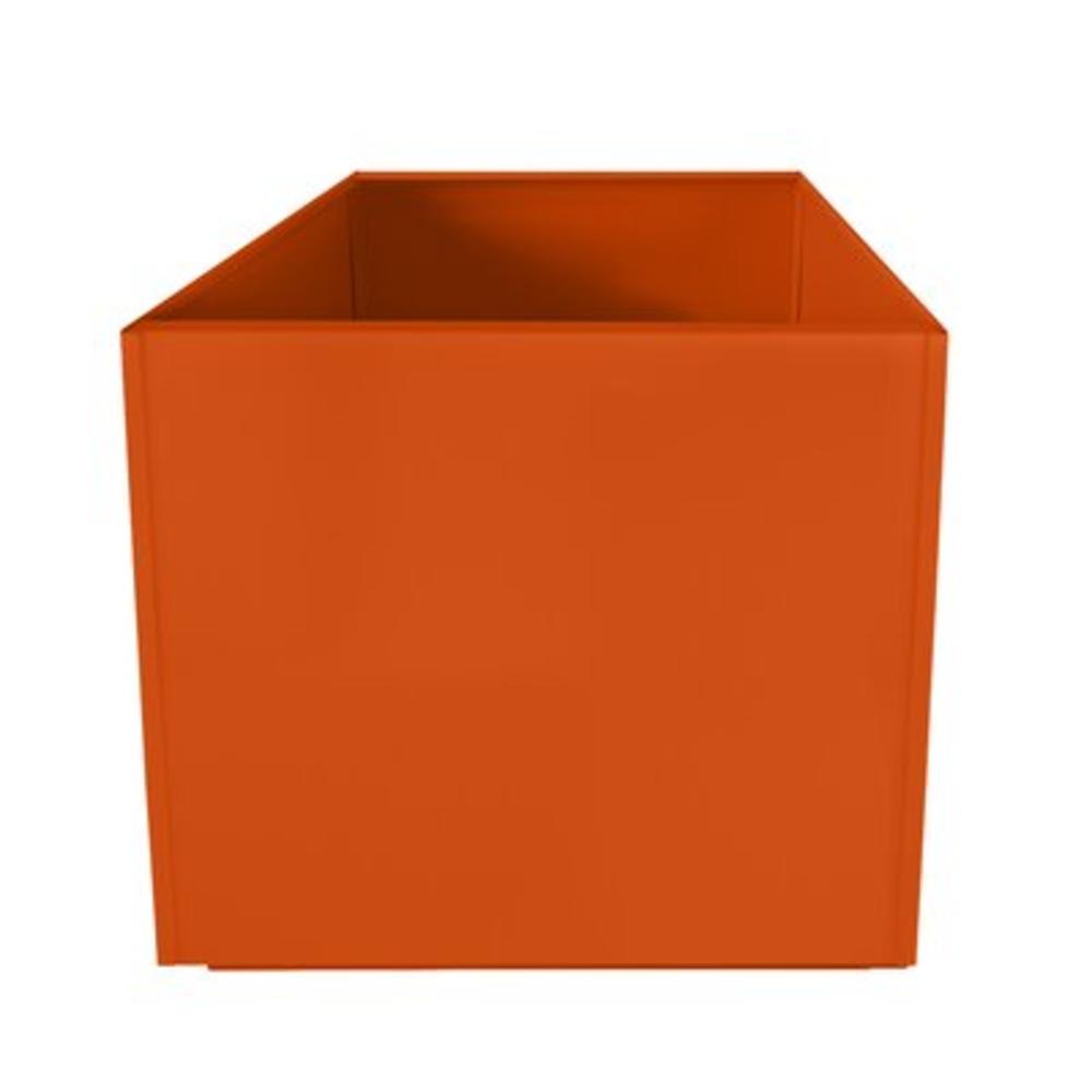 Square Planter - Size: 16" H x 16" W x 16" D, Color: Orange