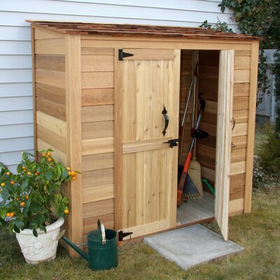 Garden Chalet 7 Ft. W x 3 Ft. D Wood Lean-To Shed