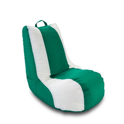 Ace Bayou Bean Bag Lounger - Upholstery: Green / White