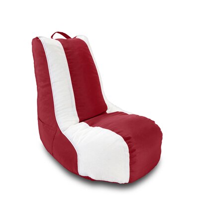 Ace Bayou Bean Bag Lounger - Upholstery: Maroon / White