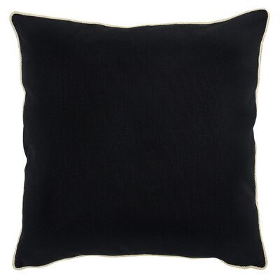 Jane Cotton Throw Pillow - Color: Black