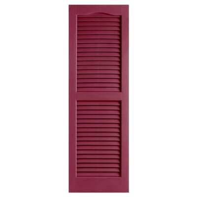 Exterior 14" x 47" Louvered Shutter (Set of 2) - Color: Berry