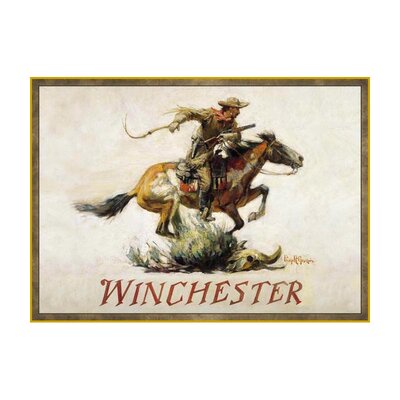 Wildlife Horse and Rider Novelty Outdoor Area Rug - Size: 37" x 52" x 0.125"