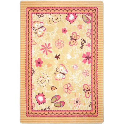 Just For Kids Hearts and Flowers Area Rug - Rug Size: 3'10" x 5'4"