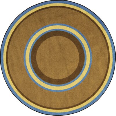 Kid Essentials Brown Ripples Area Rug - Rug Size: Oval 10'9" x 13'2"