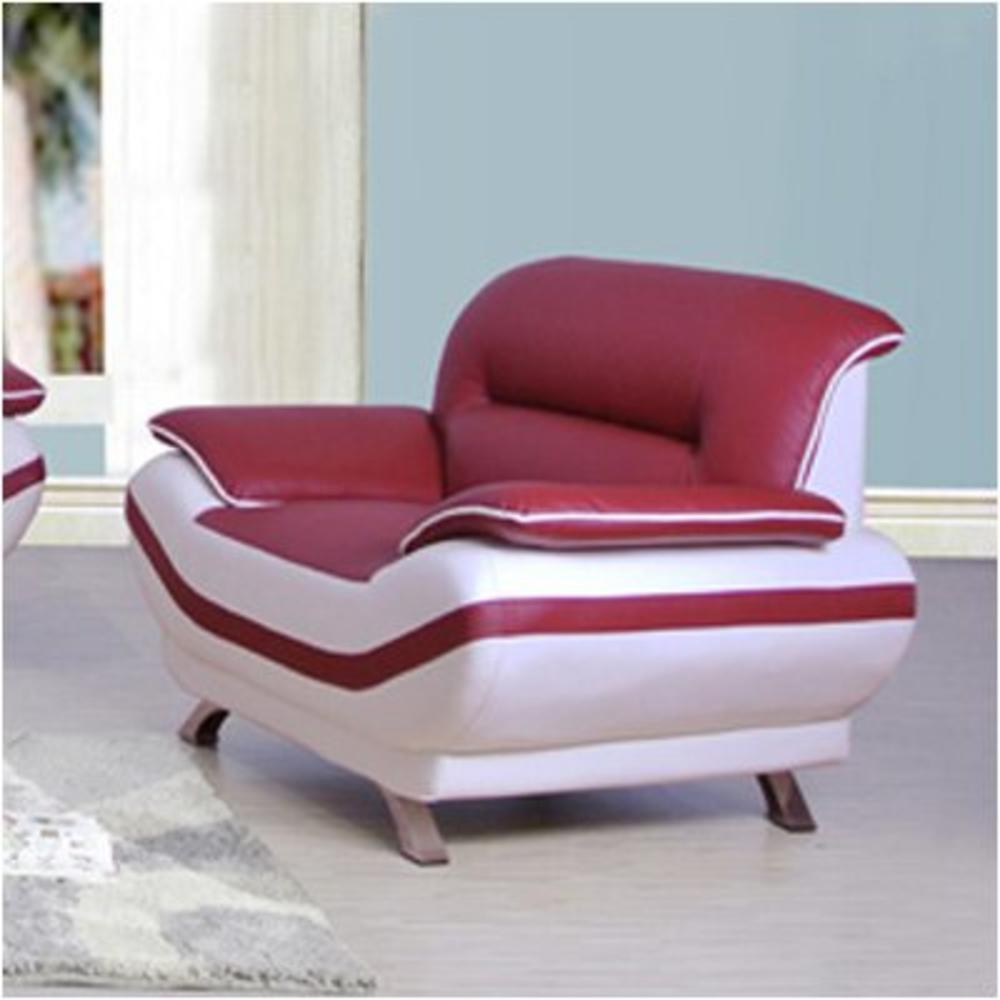 Cecilia Chair - Color: Red / Off-White