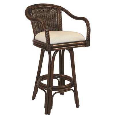 Key West 30" Swivel Bar Stool - Upholstery Color: Tropic Tobacco