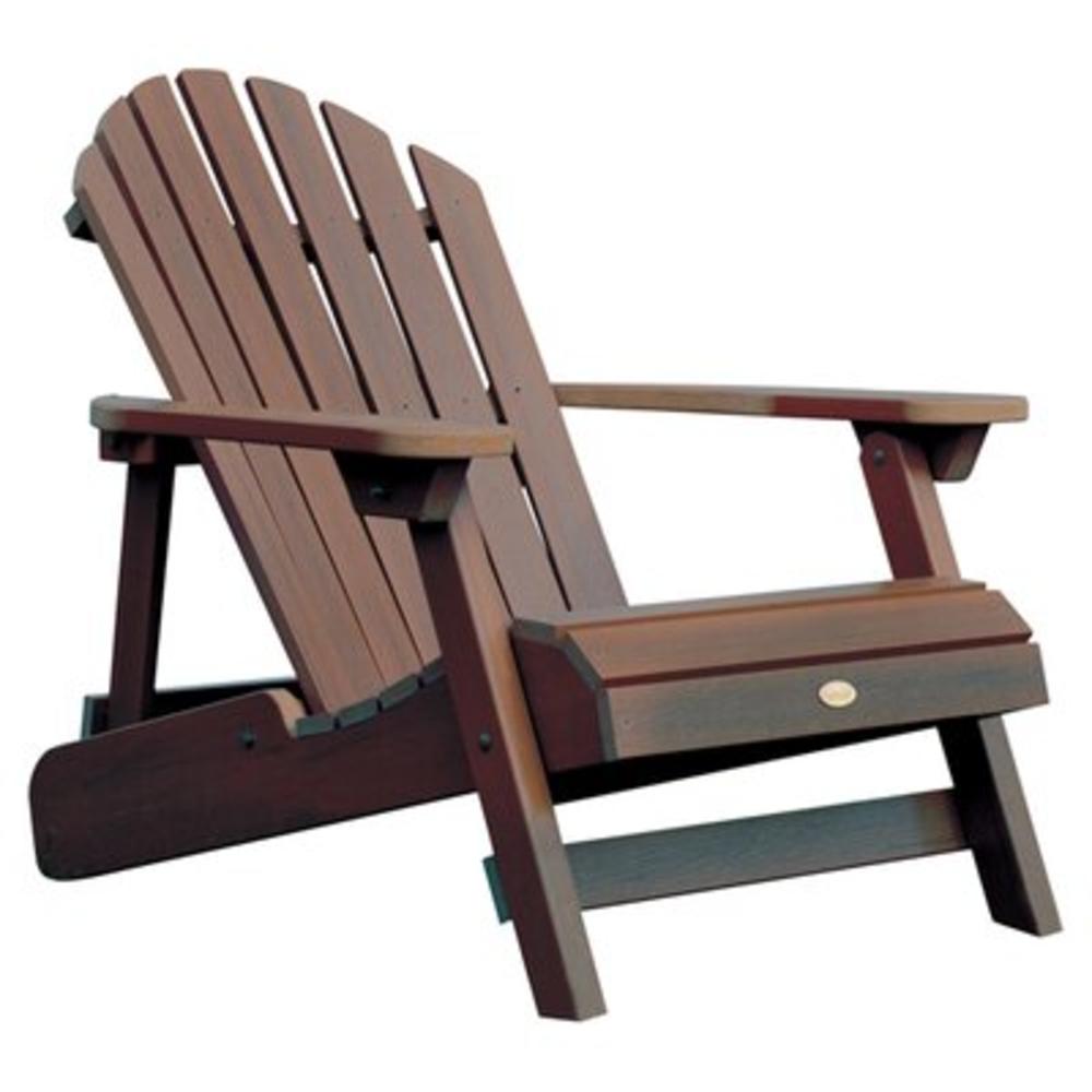 Highwood® Folding & Reclining Adult Adirondack Chair - Finish: Weathered Acorn