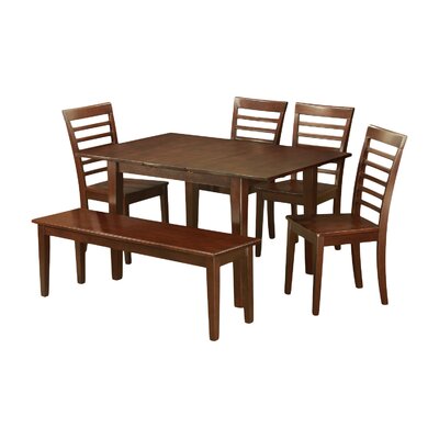 Picasso 6 Piece Dining Set - Chair Upholstery: Wood Seat