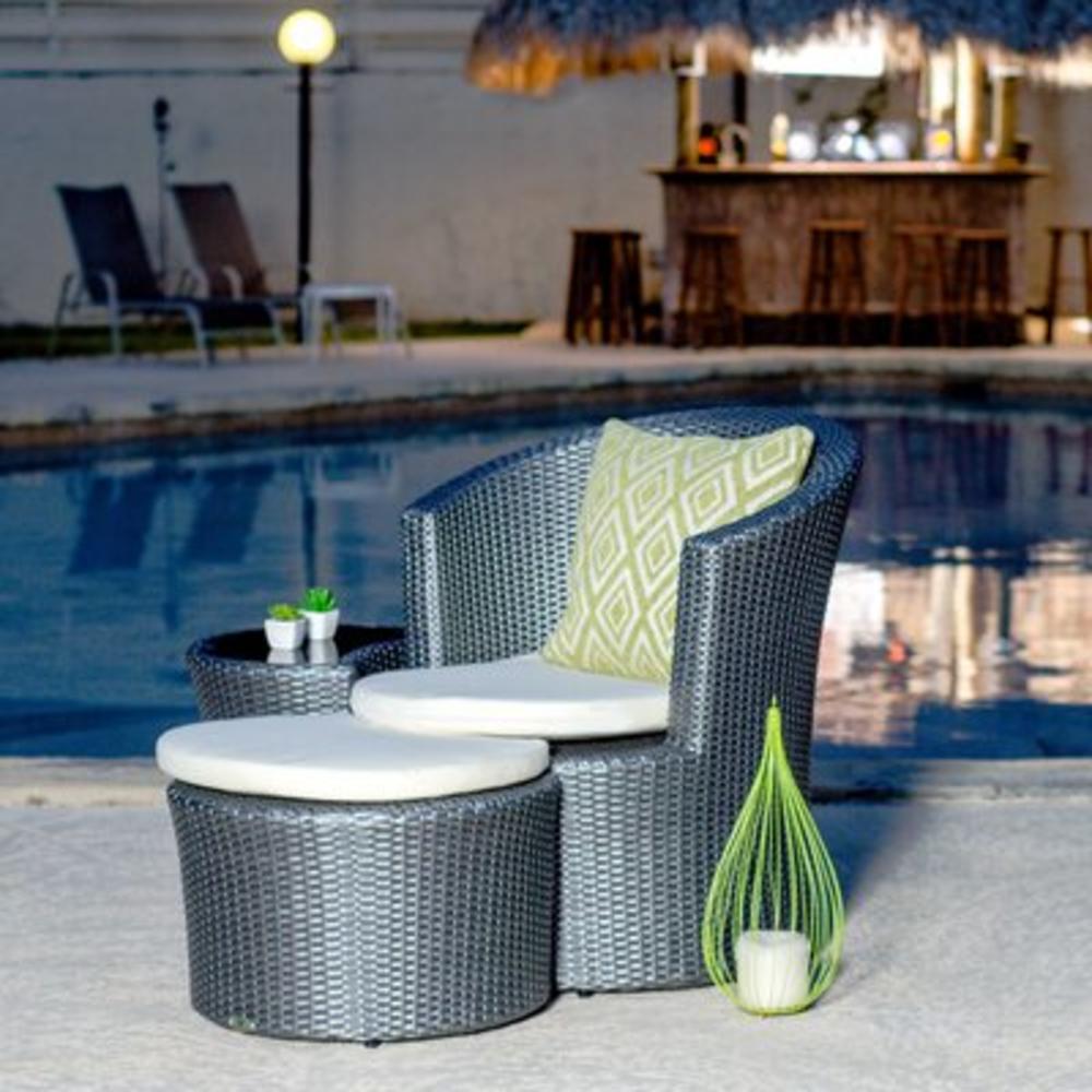 Boca Outdoor 3 Piece Lounge Seating Group
