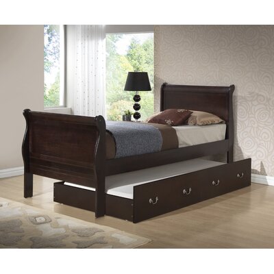 Sleigh Bed with Trundle - Size: Full  Finish: White