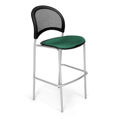 Stars and Moon Cafe Height Chair - Base Finish: Chrome  Seat Cover: Vinyl Charcoal