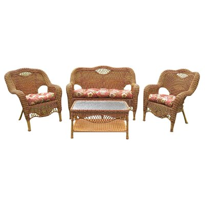 Dresden 4 Piece Lounge Seating Group - Finish: White