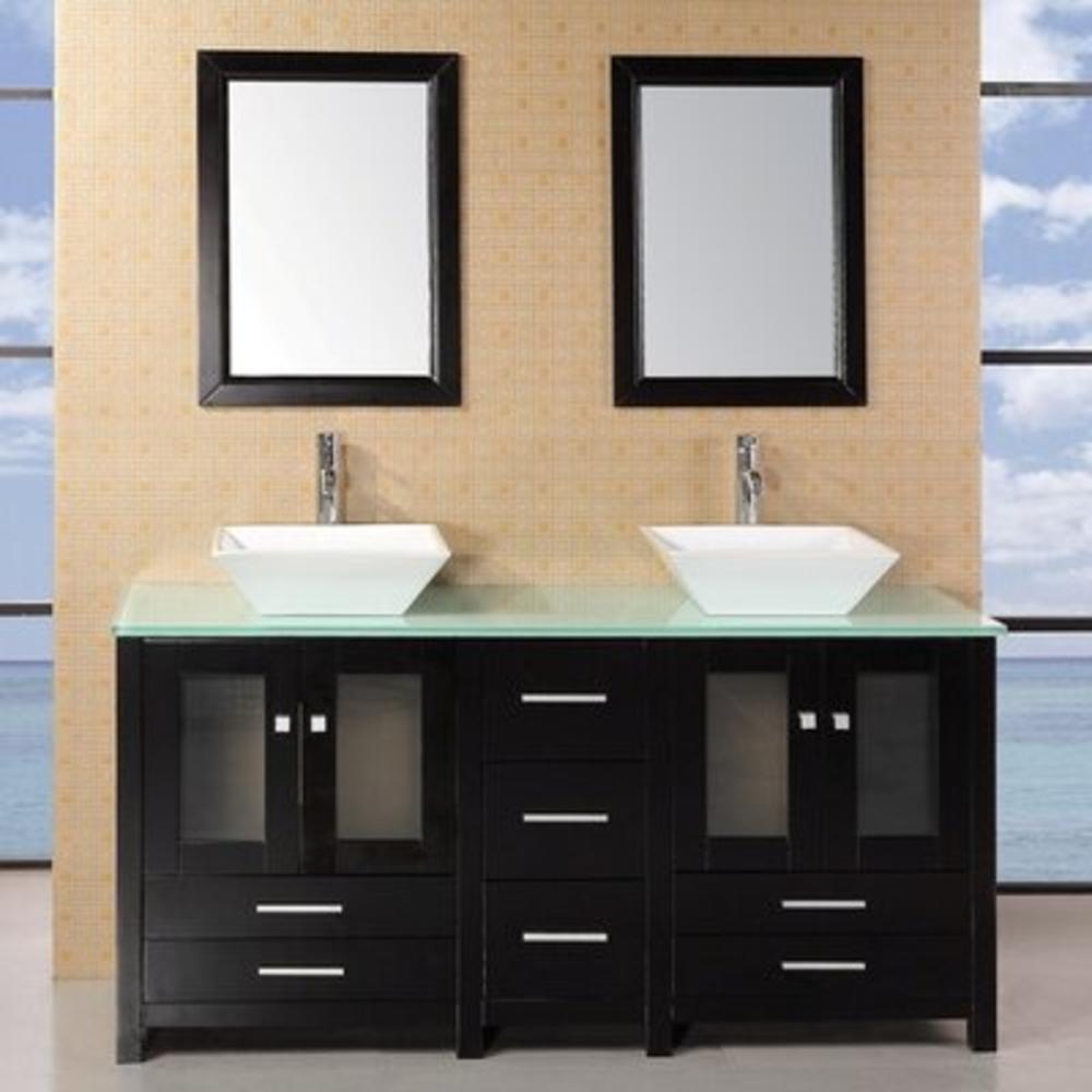 Arlington 61" Double Bathroom Vanity Set with Mirror