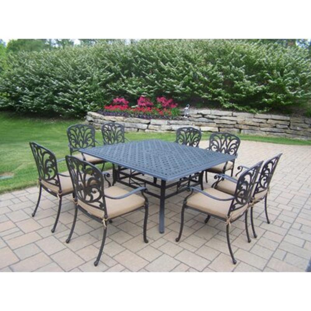 Hampton Square 9 Piece Dining Set with Cushions