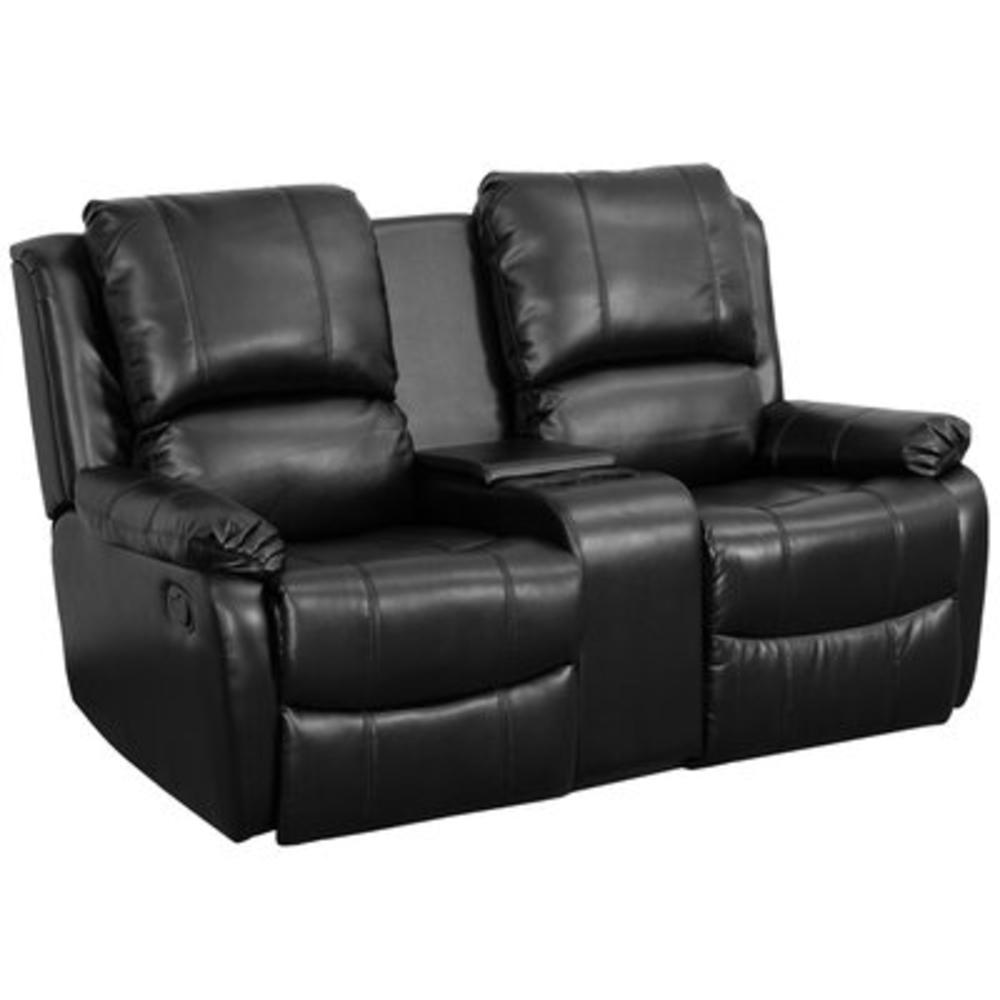 2 Seat Home Theater Recliner - Color: Black