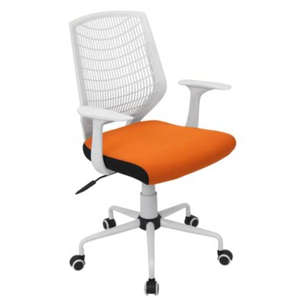Network Mid-Back Task Chair - Color: White / Orange