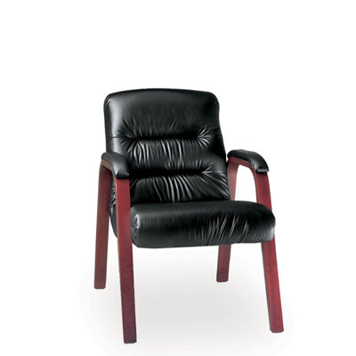 La-Z-Boy Horizon Executive Guest Chair - Upholstery: Cashmere - Acorn Finish: Bourbon Cherry La-Z-Boy Horizon Executive Guest Chair - Upholstery: Cashmere - Acorn Finish: Bourbon Cherry