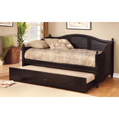 Sherylle Cottage Style Daybed with Trundle - Color: Black