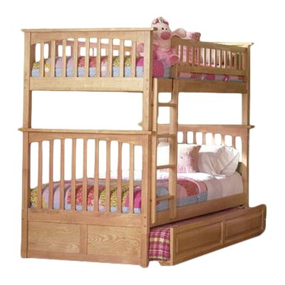 Columbia Bunk Bed with Trundle - Configuration: Twin over Twin, Finish: Natural Maple