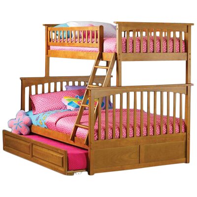 Columbia Bunk Bed with Trundle - Configuration: Twin over Full, Finish: Caramel Latte
