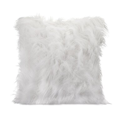 Nikki Chu Faux Fur Throw Pillow - Color: White