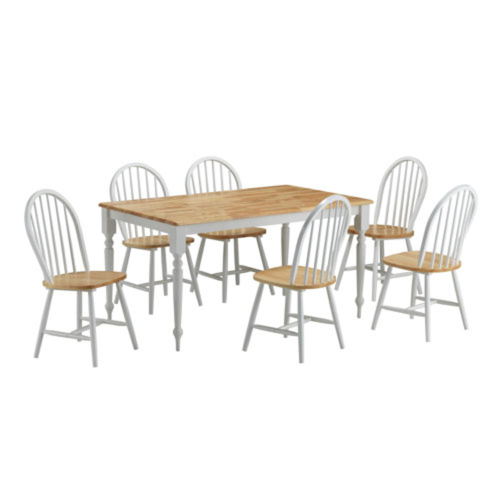 Farmhouse Dining Chair (Set of 2) - Finish: White / Natural