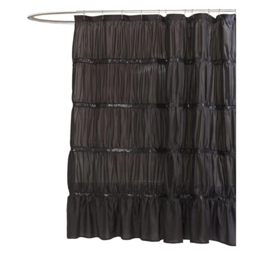 Twinkle Shower Curtain - Color: Black