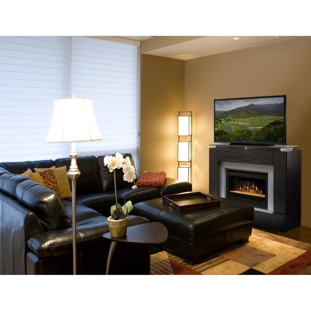 Jasper TV Stand with Electric Fireplace with Logs