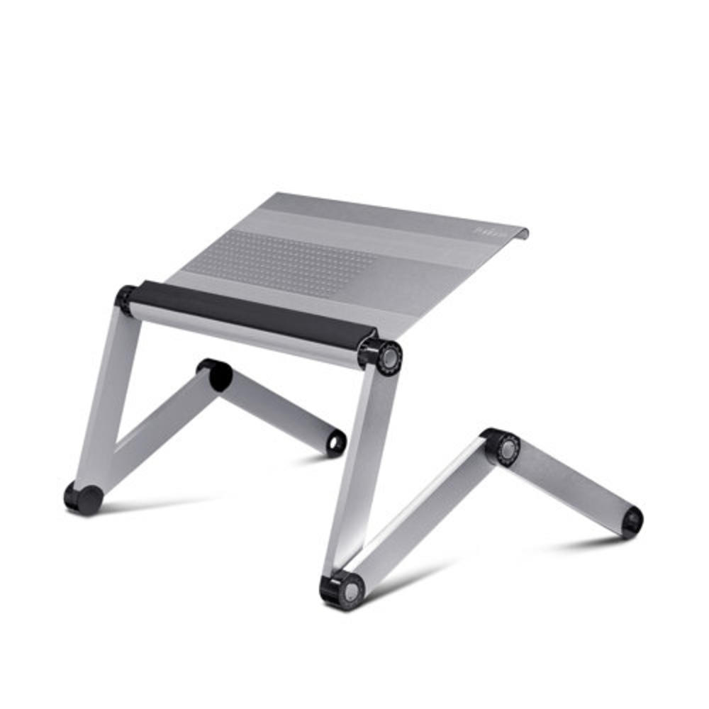 Ultralight Vented Laptop Table / Portable Bed Tray Book Stand - Finish: Silver