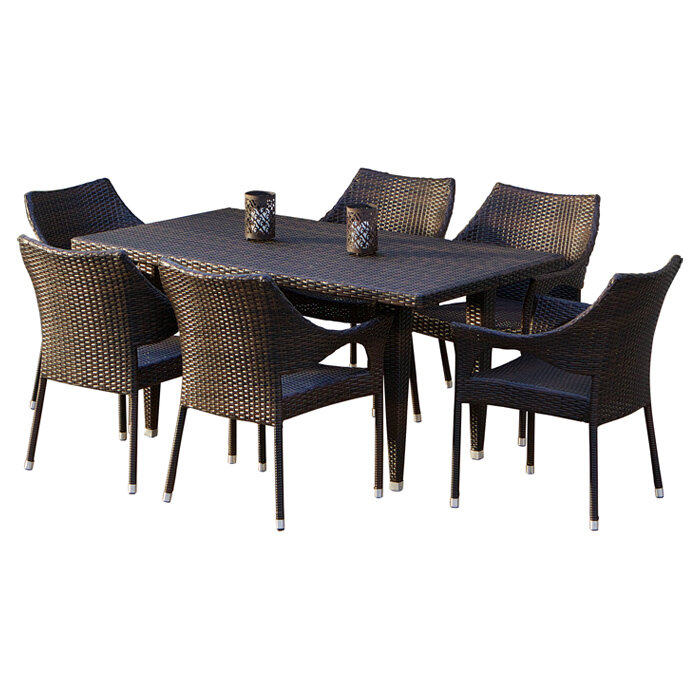 Norm 7 Piece Outdoor Dining Set (Set of 7)